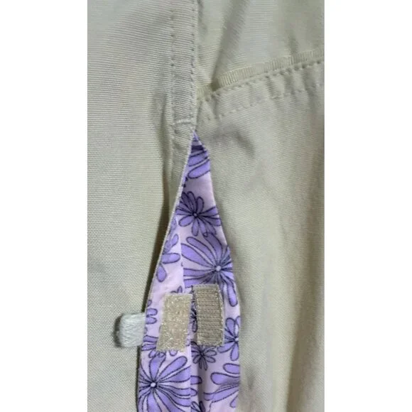 Meridian Expedition Cropped Pants Womens Size M Floral Lining Green Cotton & Nyl - Picture 6 of 9